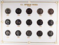 GEM PROOF SET OF JEFFERSON NICKELS IN PLASTIC