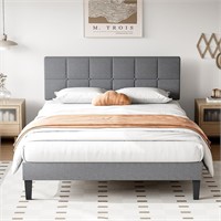 Sweetcrispy Queen Bed Frame with Headboard