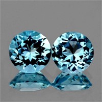 Natural Sky Blue Topaz Pair {Flawless-VVS1}