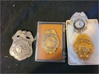 fire police firefighter badges lot of 4