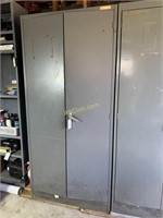 Dark grey steel storage cabinet with 7 shelves,