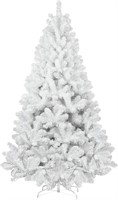 8ft White Christmas Tree  PVC Fir  Metal Stand