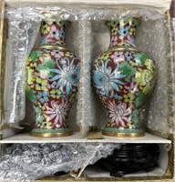 Chinese Cloisonne Pair of Vases