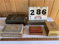 Brass plate box and collector boxes