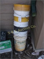 Stack of 5 gallon buckets