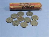 Roll Of 50 Plus 10 WWII Steel Wheat Cents