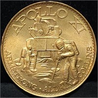 Apollo XI Moon Landing Bronze Medal 26mm