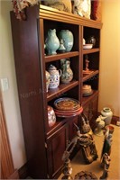(2) 3 Shelf Wood Bookcases with Cabinet Bottom