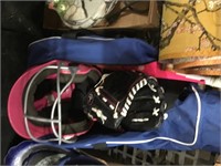 Girls Baseball Set, Helmet, Glove, Baseball Bat