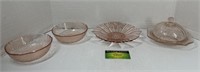 Pink Glassware bowls and more
