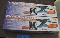 2 New Chock & Lock Trailer Chocks