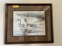 1985 Duck Print Signed Michael Conley Vogel