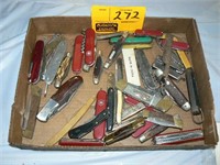 FLAT OF POCKET KNIVES: CAMCO, OLD TIMER, SWISS