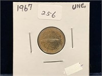 1967 Can Silver Ten Cent Piece  Unc