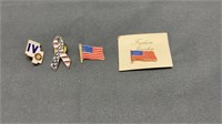 American Legion and US Flag Pins
