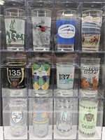 12 Vintage Kentucky Derby Glasses w Displays