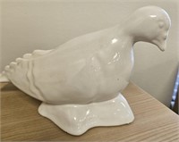 Ceramic Pigeon Figure 9" Long x 5 1/4" Tall