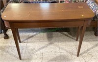 Vintage veneer wood sofa table/side table with