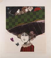 Leticia Tarrago (Mexico 1940-) Surrealist Aquatint