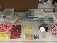 Craft beads in organizers and more. Costume