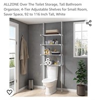 NEW 4-Tier Over The Toilet Storage, Adjustable