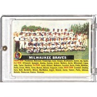 1956 Topps Braves Team Card Hank Aaron