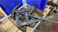 Box W/ Misc. Adjustable Clamps, Snap Ring Pliers