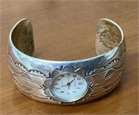 Sterling Silver Watch Bracelet marked J