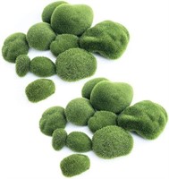 20 Pieces Assorted Sized Artificial Moss Rocks