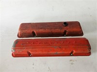 Chevy valve cover - orange - set of 2