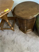 Ethan Allen end tables, one with a door
