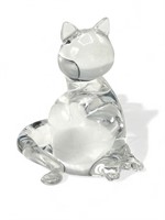 Vintage Murano-style art glass cat figurine