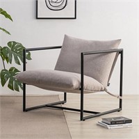 ULN-ZINUS Aidan Sling Accent Chair/Metal Framed Ar