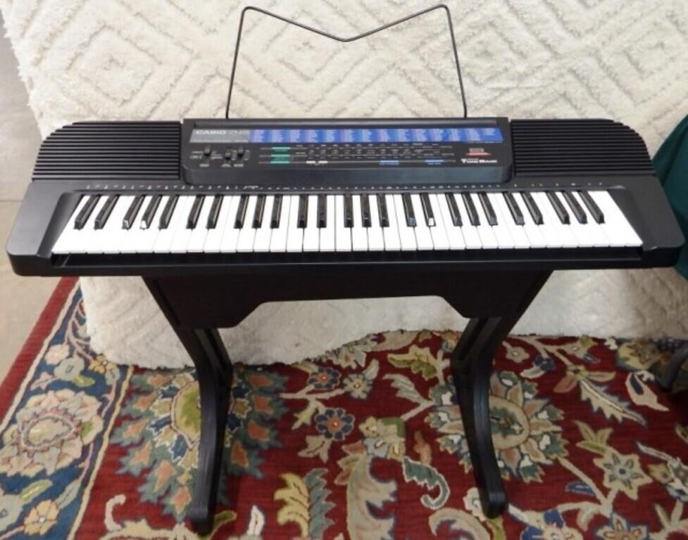 Casio CT-625 Sound Bank Keyboard, Stand & Cover