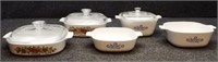 (5) Corning Ware Casserole / Baking Dishes