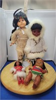 VINTAGE HARD PLASTIC/VINYL NATIVE AMERICAN DOLL