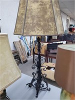 Black Scrolled Table Lamp