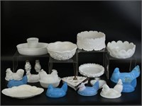 Selection of Milk Glass