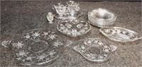 Fostoria Willowmere Etched Plates & More