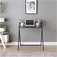 HOMETRENDS METAL FOLDING DESK, 34.06" x 33.35" x 2