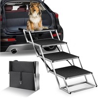Dog Car Ramp: Foldable  Non-Slip  4 Steps