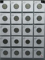 (20) Buffalo Nickels. Dates: (6) 1936, (13) 1937,