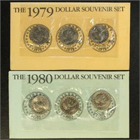 US Coins 1979 & 1980 Susan B Anthony Mint Sets (P,