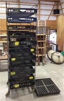 Wire mobile bakers rack w/ 14-plastic SaraLee
