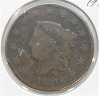 1831 LARGE CENT  VG