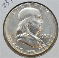 1957 FRANKLIN HALF  GEM