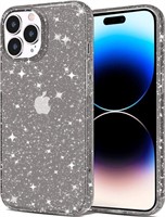 Iphone 14 Pro Max Black Glitter Bumper Case