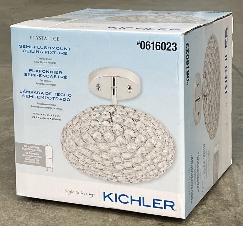 KICHLER Krystal Ice Semi-Flush Fixture #0616023