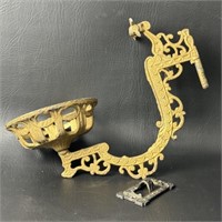 Cast Iron Wall Sconce For Oil Lamp