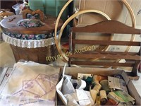 Sewing basket w/contents